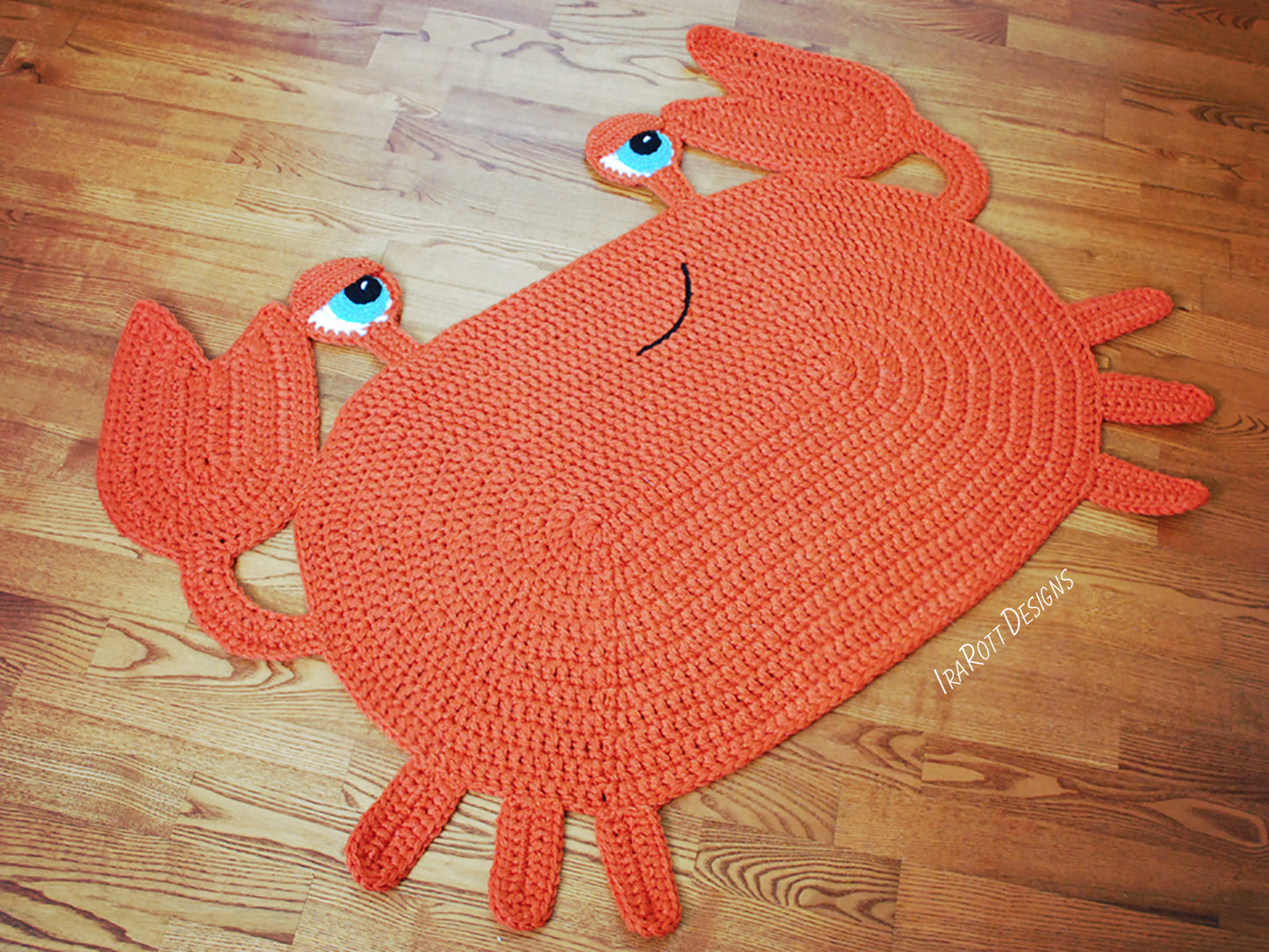 Cranky Crab Area Rug Crochet Pattern
