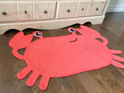 Cranky Crab Area Rug Crochet Pattern