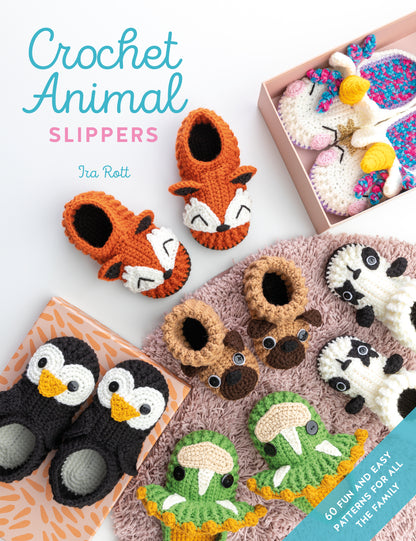 Crochet Animal Slippers Book - Paperback