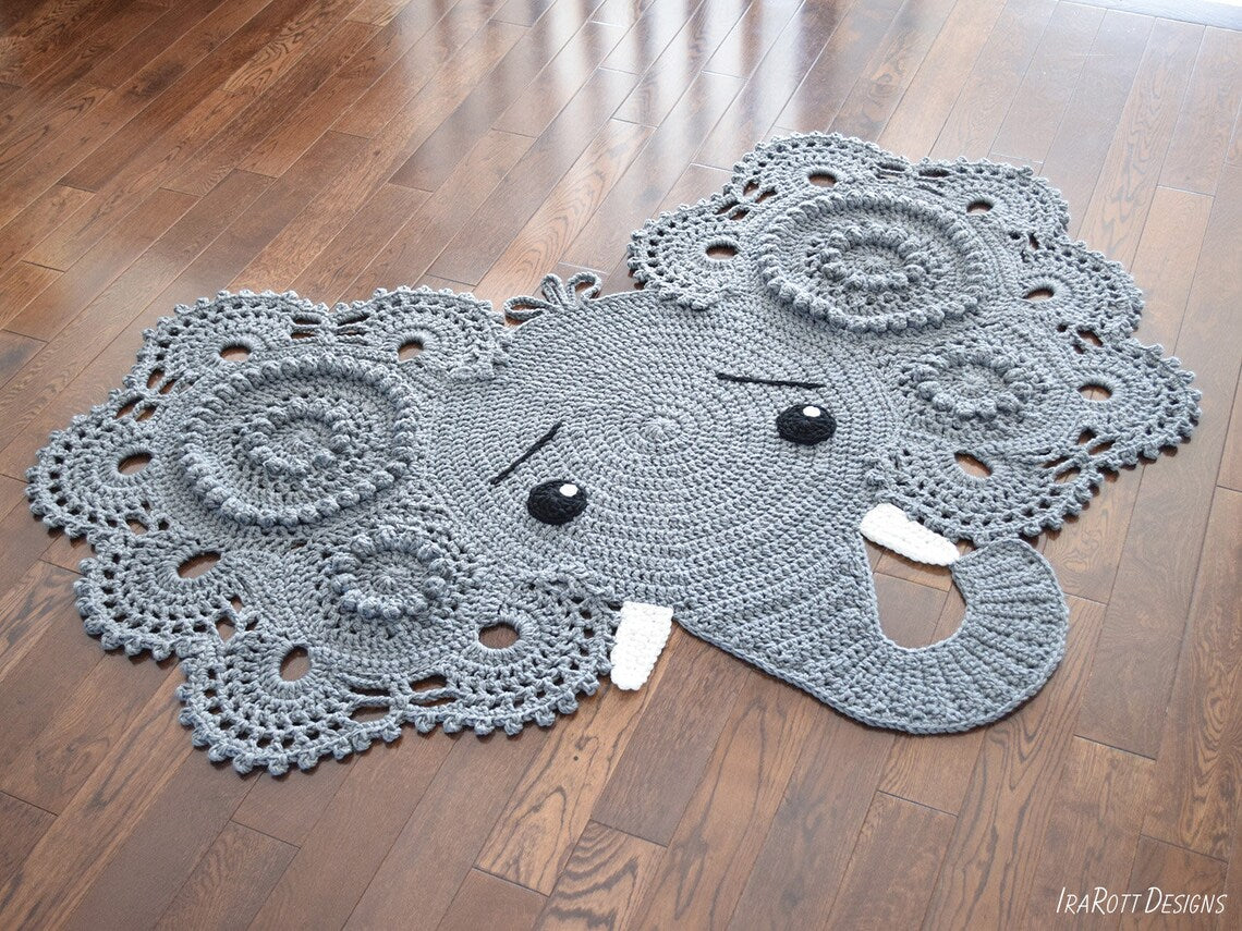 Josefina and Jeffery Elephant Rug Crochet Pattern