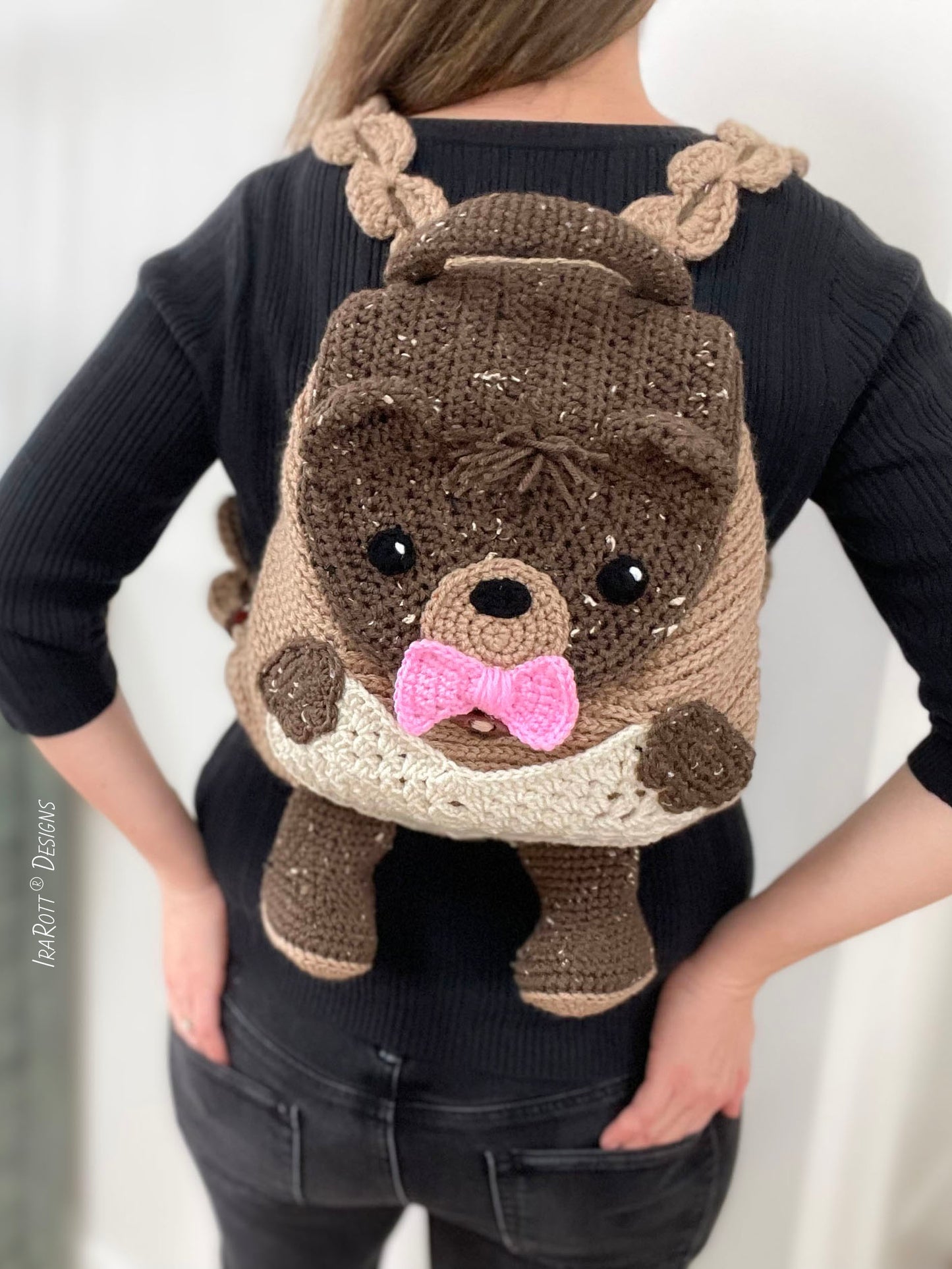 Cuddles The Caring Bear Backpack Crochet Pattern – IraRott Designs