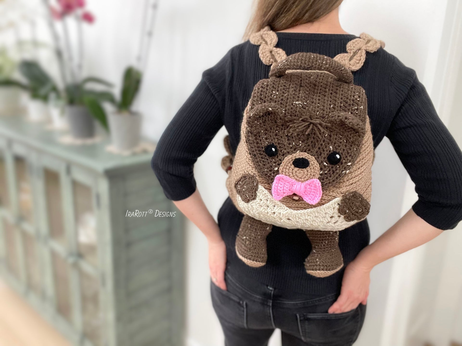 Cuddles The Caring Bear Backpack Crochet Pattern – IraRott Designs