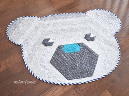 Cuddles The Hexi Bear Jelly Roll Rug Quilting Pattern
