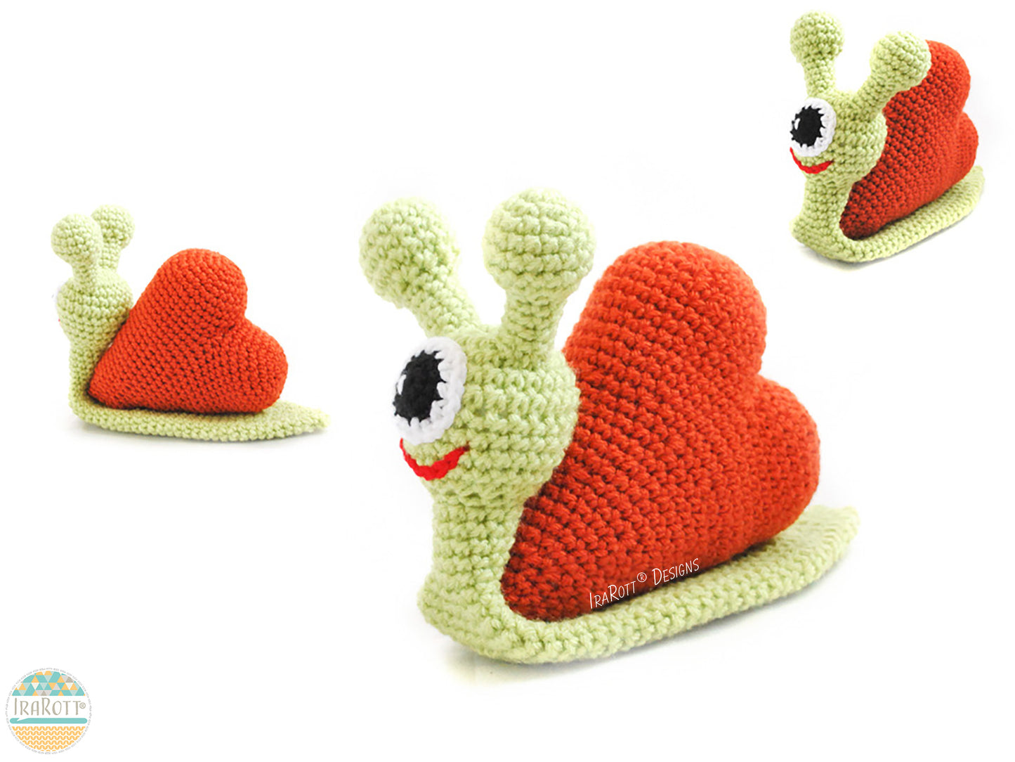 Cupid The Love Snail With Heart Amigurumi Crochet Pattern
