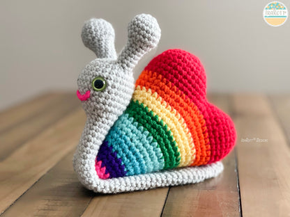 Cupid The Love Snail With Heart Amigurumi Crochet Pattern