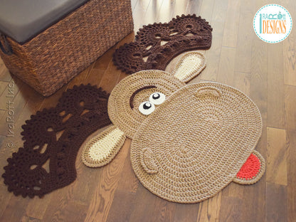 Eh Moose Area Rug Crochet Pattern