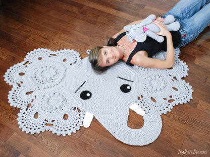 Josefina and Jeffery Elephant Rug Crochet Pattern