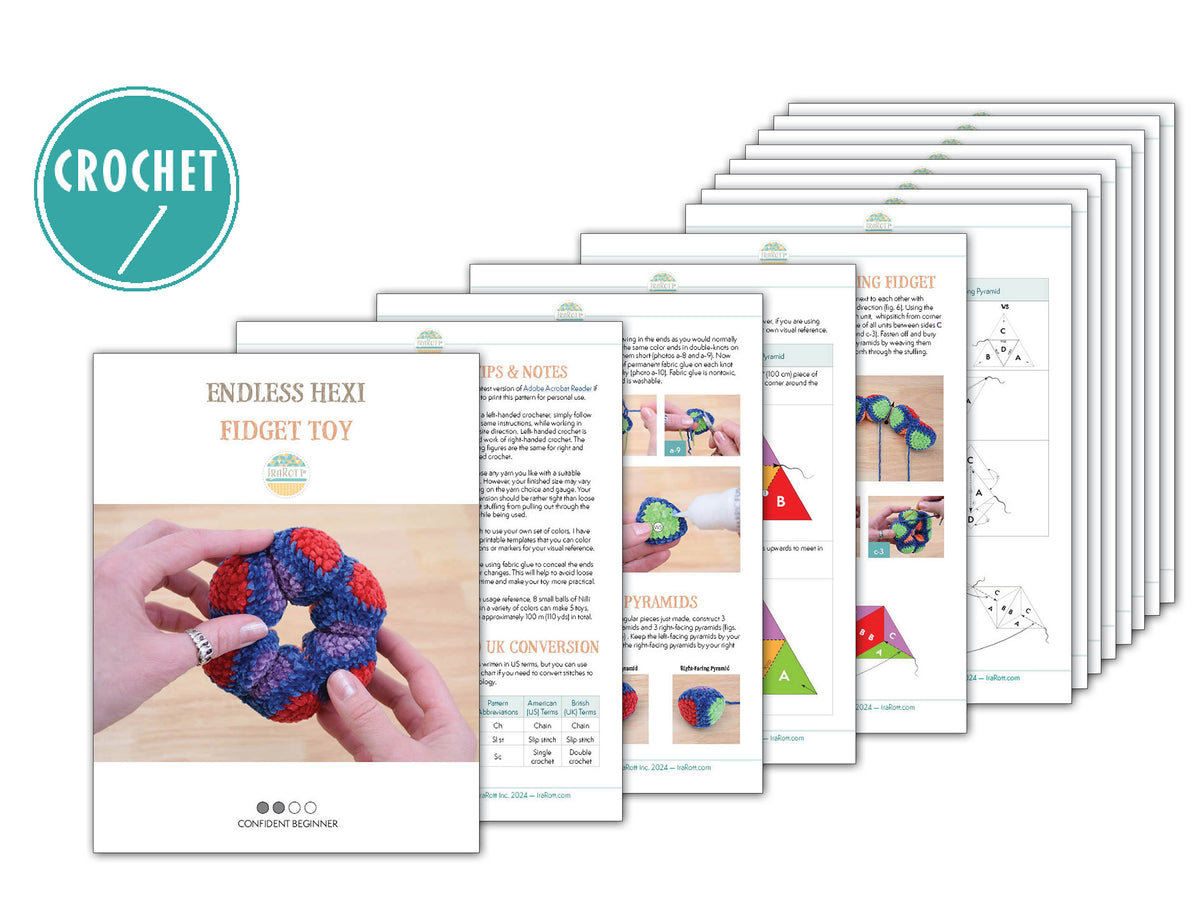 Endless Hexi Fidget Toy Crochet Pattern – IraRott Designs