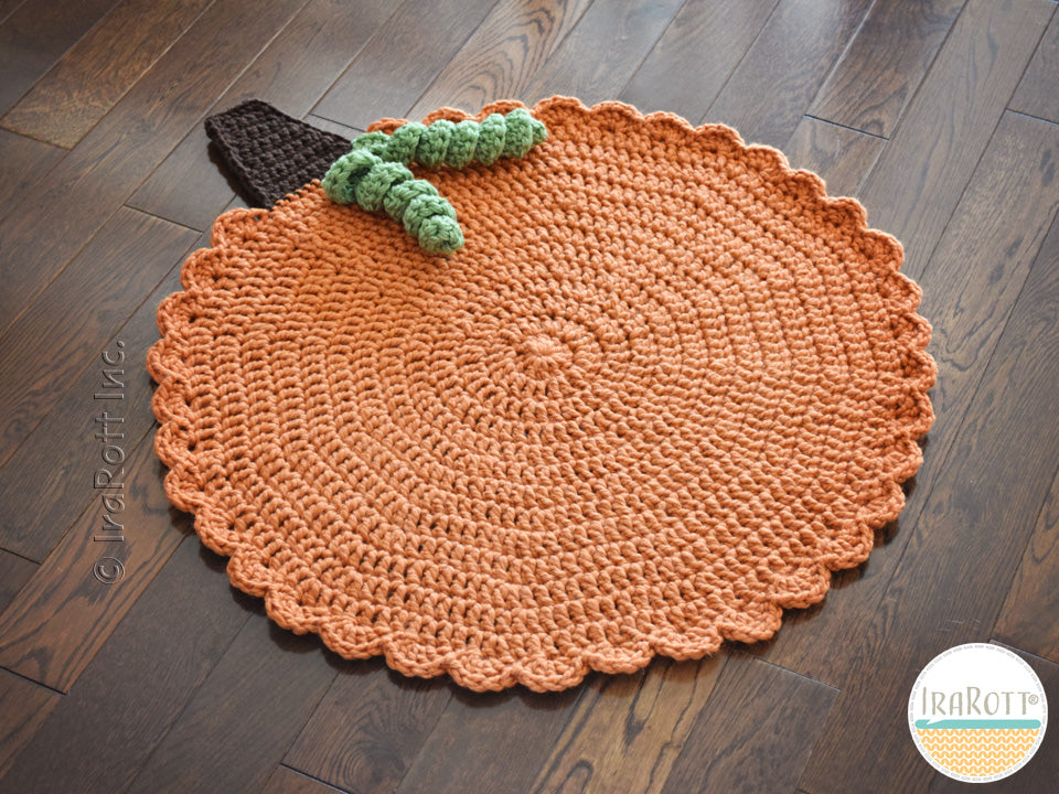 Family Gathering Pumpkin Rug Crochet Pattern