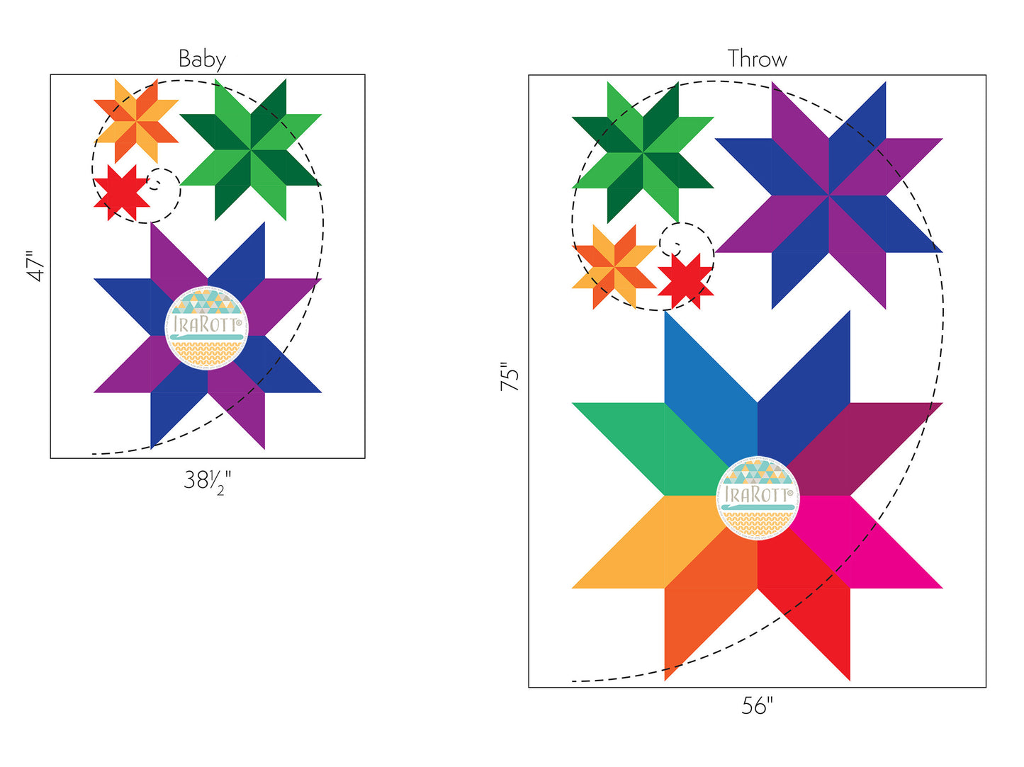 Fibonacci Star Blanket Crochet Pattern