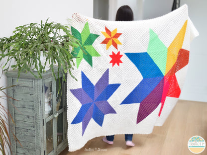 Fibonacci Star Blanket Crochet Pattern
