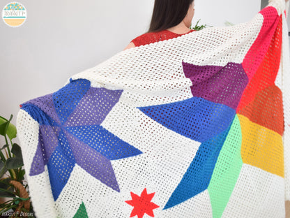 Fibonacci Star Blanket Crochet Pattern
