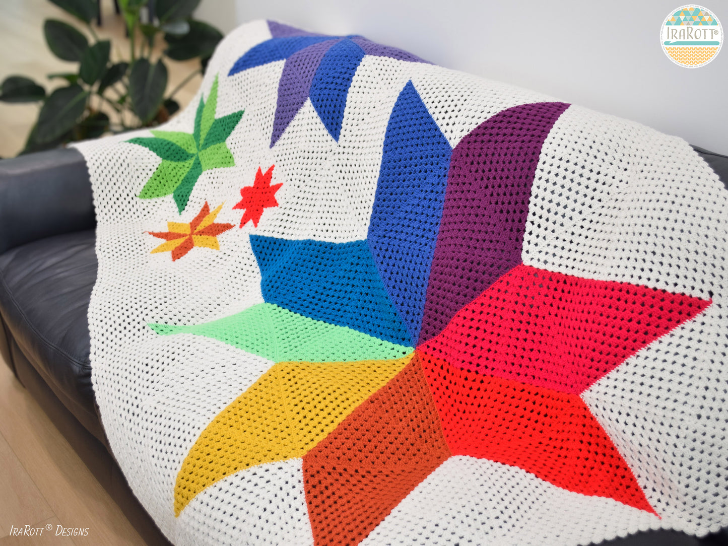 Fibonacci Star Blanket Crochet Pattern