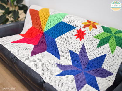 Fibonacci Star Blanket Crochet Pattern