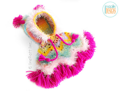 Fiesta Owl Doll Poncho with Hood Crochet Pattern