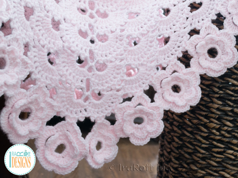 Floral Baby Blanket Crochet Pattern