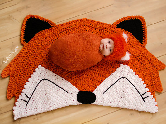 Foxy Fox Area Rug Crochet Pattern