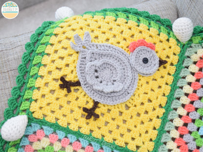 Free-Range Chickens Blanket Crochet Pattern