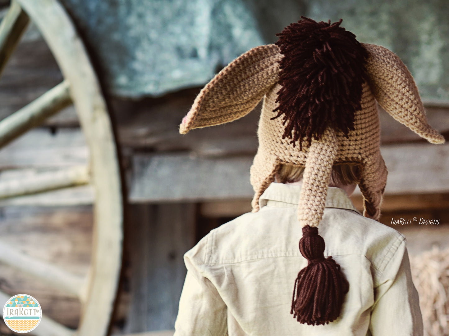 Funky Donkey Hat with Tail Crochet Pattern