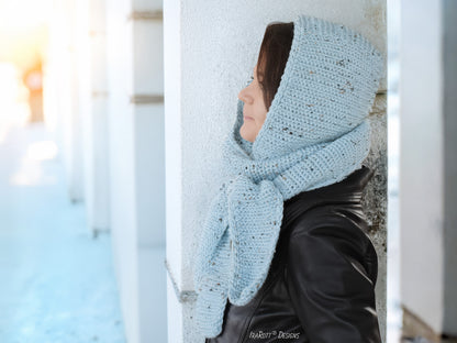 Garterline Hooded Scarf Crochet Pattern