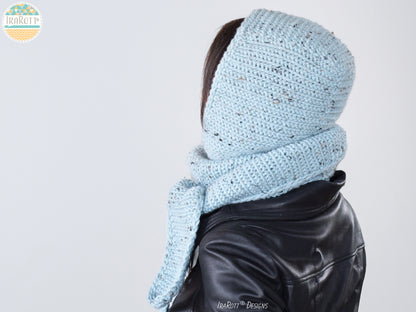 Garterline Hooded Scarf Crochet Pattern
