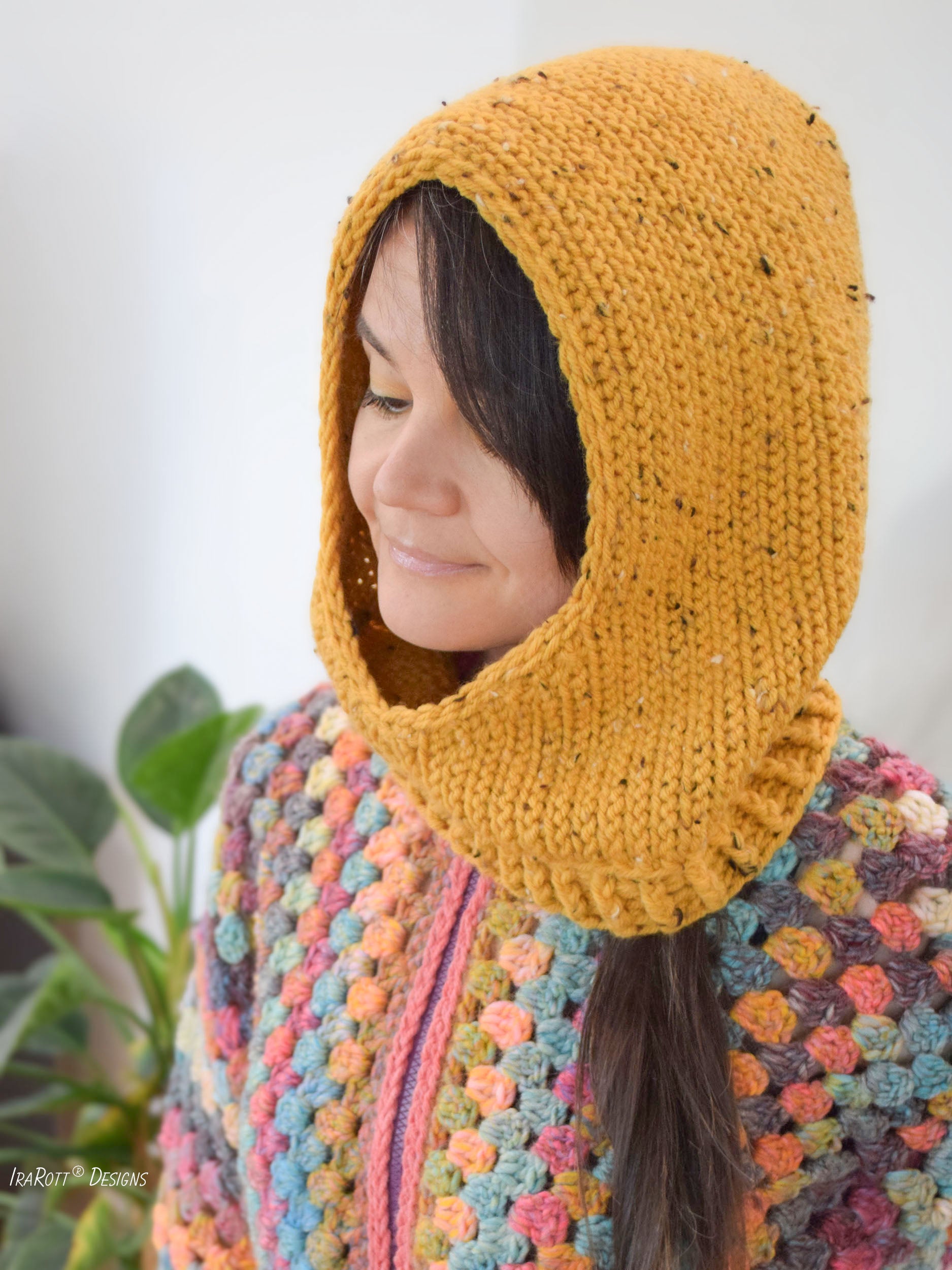 ADAMPATEK crochet knittingクロシェ編み切替MA-１ Garterline Hood Crochet Pattern – IraRott Designs