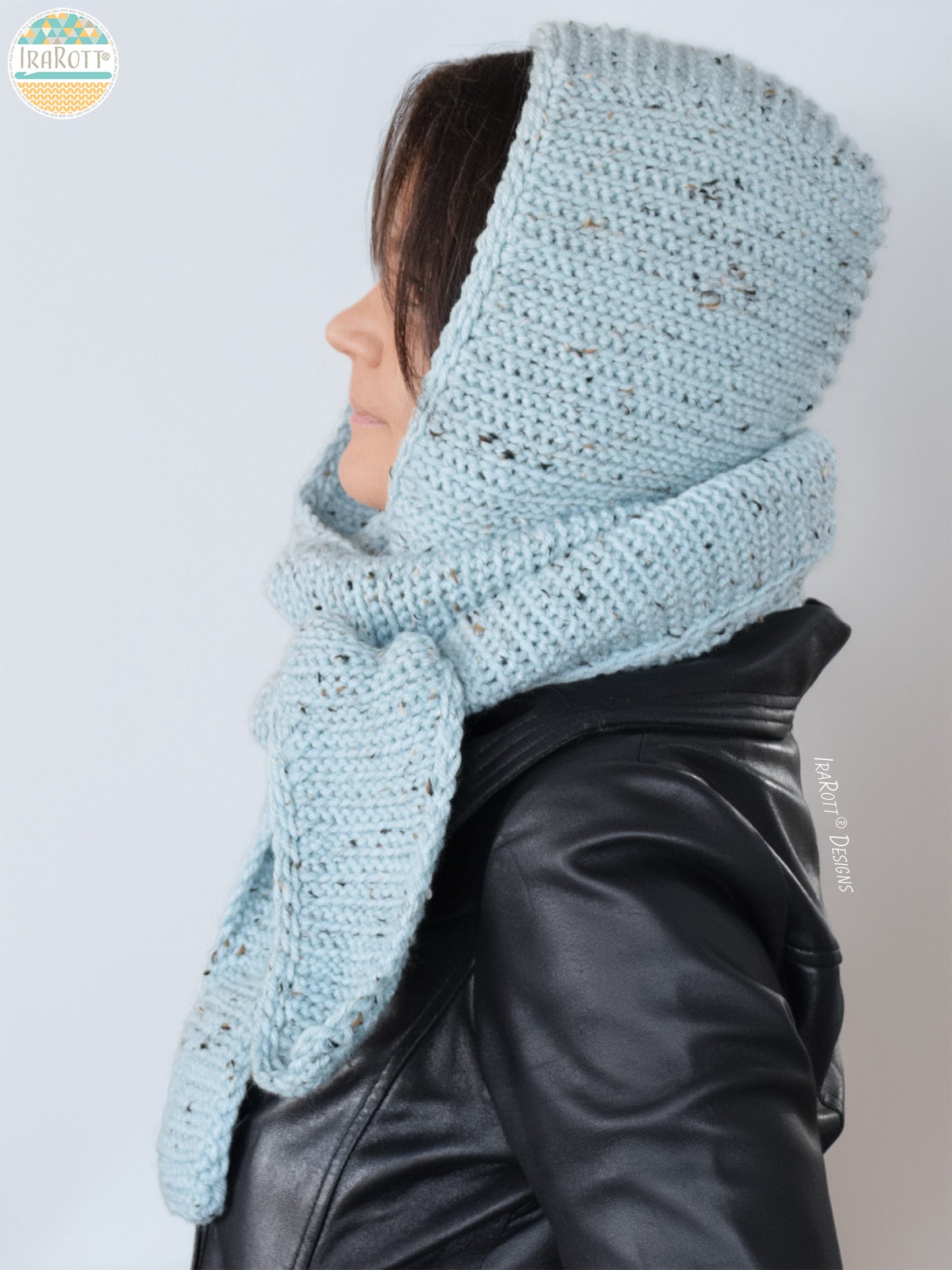 Garterline Hooded Scarf Crochet Pattern