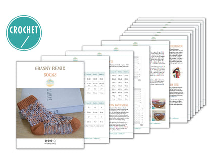 Granny Remix Socks Crochet Pattern