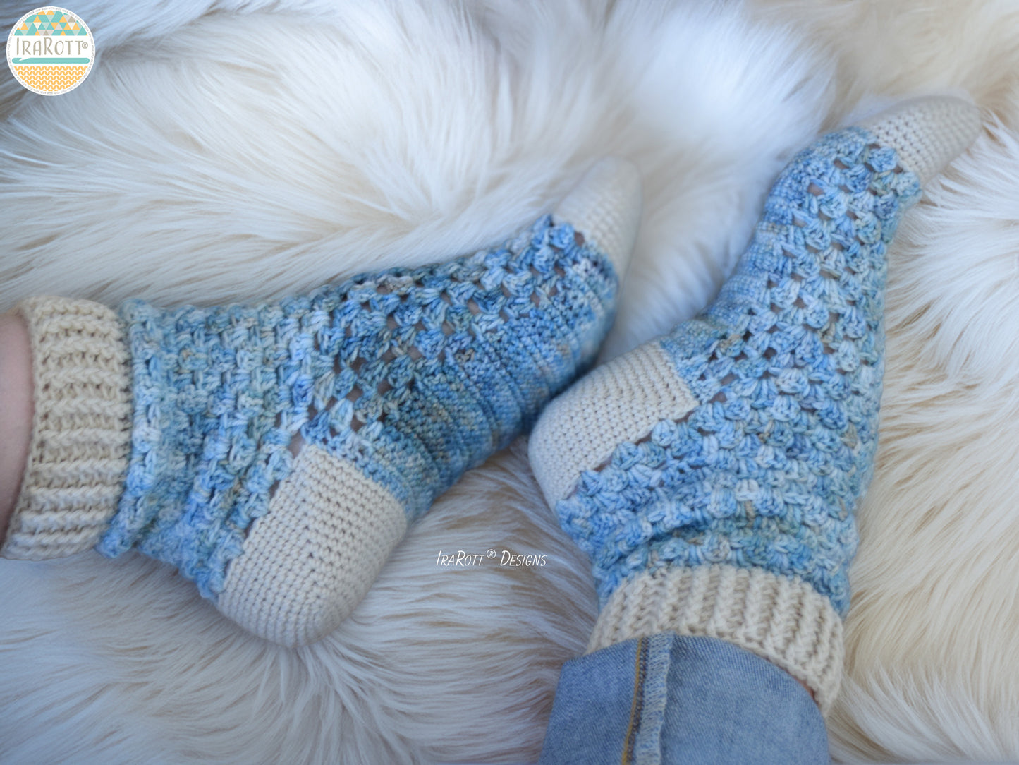 Granny Remix Socks Crochet Pattern