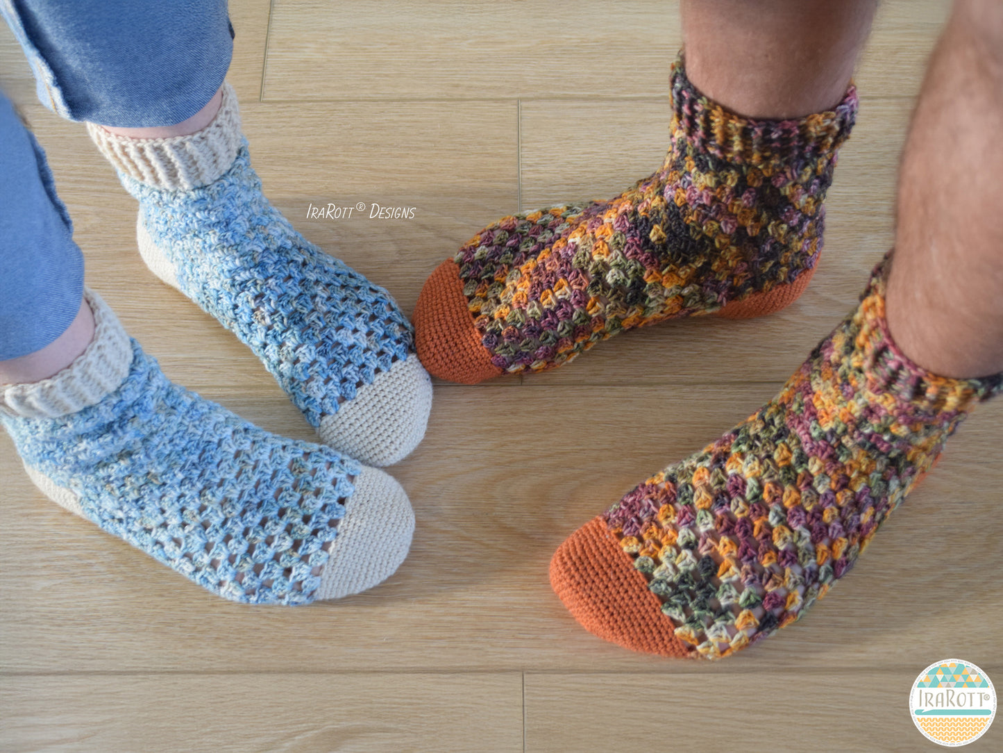 Granny Remix Socks Crochet Pattern