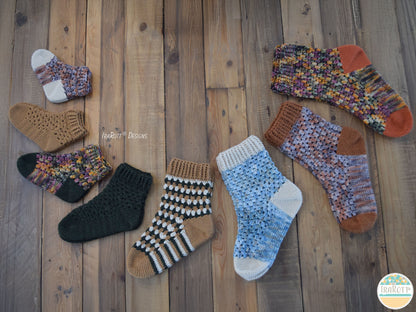 Granny Remix Socks Crochet Pattern