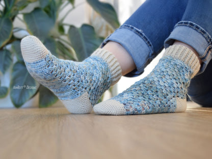 Granny Remix Socks Crochet Pattern