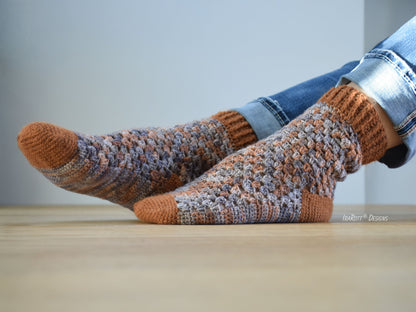 Granny Remix Socks Crochet Pattern