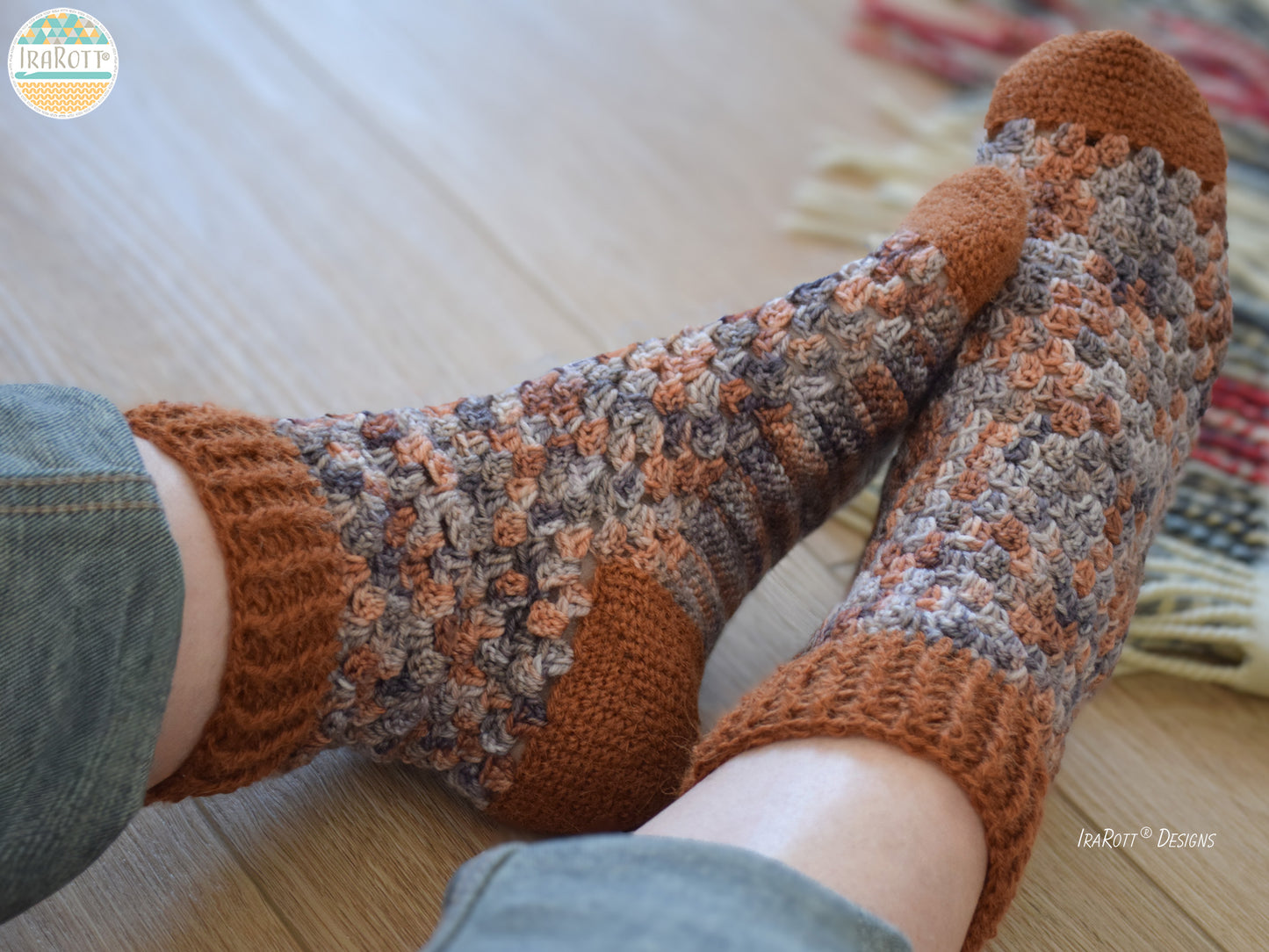 Granny Remix Socks Crochet Pattern