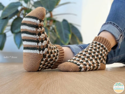 Granny Remix Socks Crochet Pattern