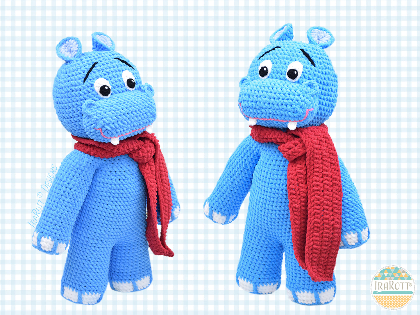 Happy Hippo The Hippopotamus Big Amigurumi Crochet Pattern