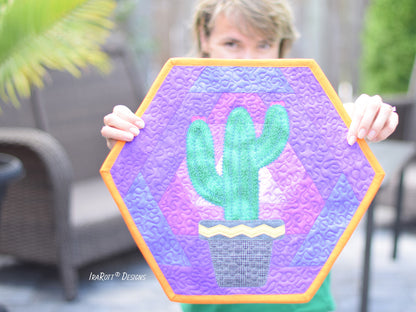 Hexi Cacti Placemats Quilting Pattern