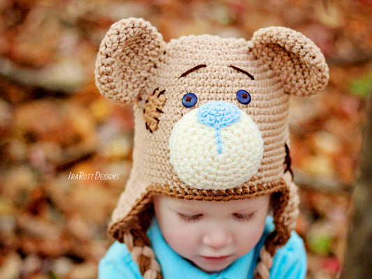 Classic Teddy Bear Hat Crochet Pattern