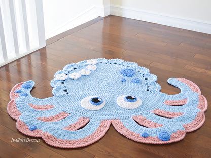 Inky the Octopus Area Rug Crochet Pattern