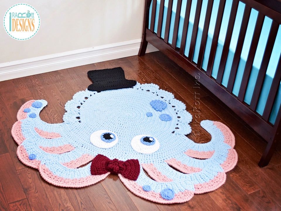 Inky the Octopus Area Rug Crochet Pattern