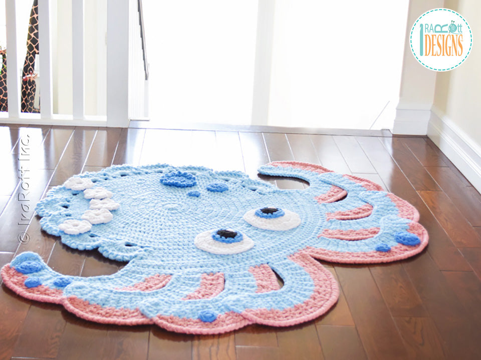 Inky the Octopus Area Rug Crochet Pattern
