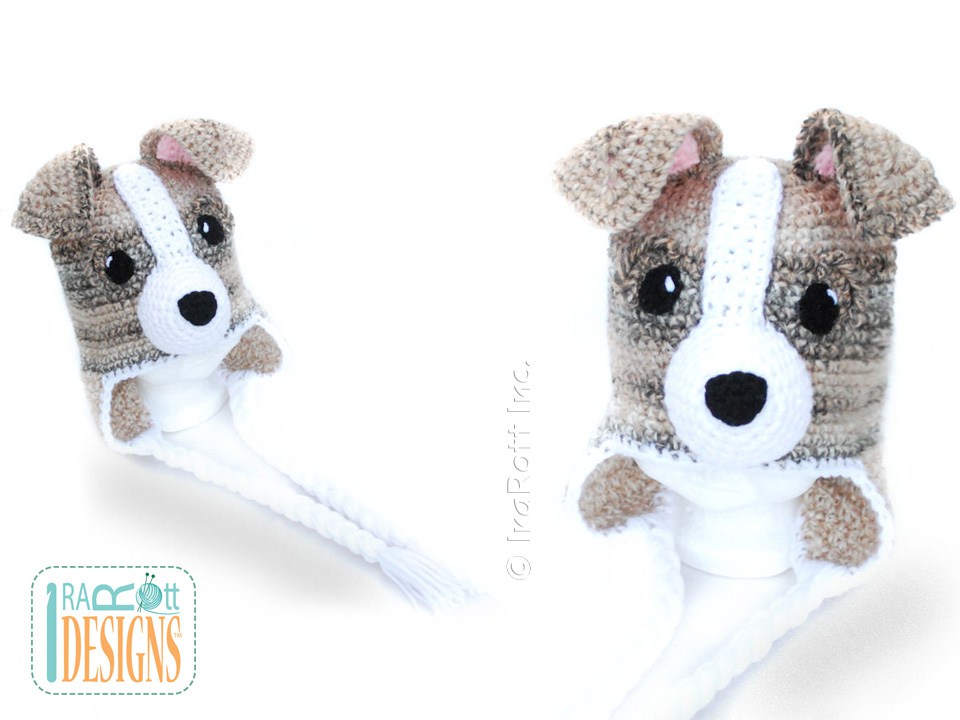 Buddy the Jack Russell Terrier Puppy Dog Hat Crochet Pattern