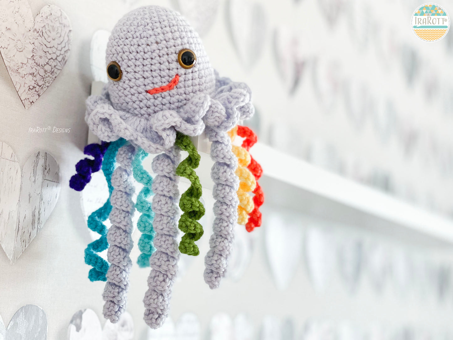 Peanut Butter the Jellyfish Monster Amigurumi Crochet Pattern