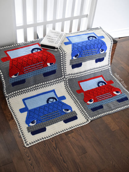Jimmy The Hybrid Car Blanket Crochet Pattern