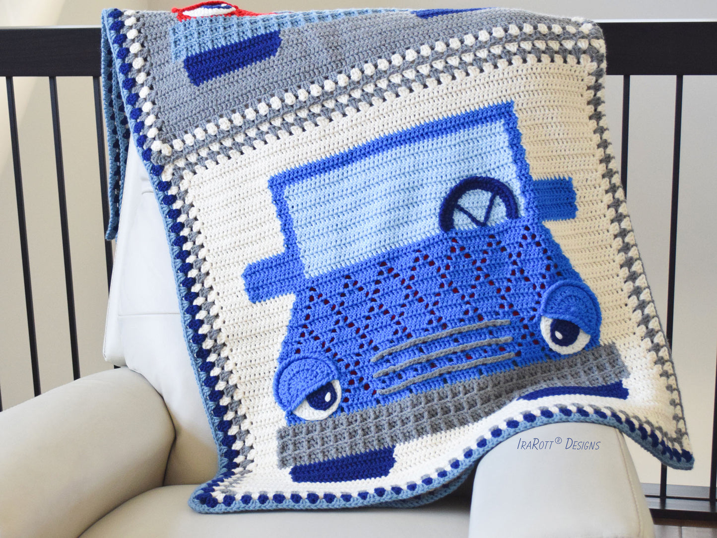 Jimmy The Hybrid Car Blanket Crochet Pattern