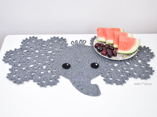 Josefina and Jeffery Elephant Placemat Crochet Pattern