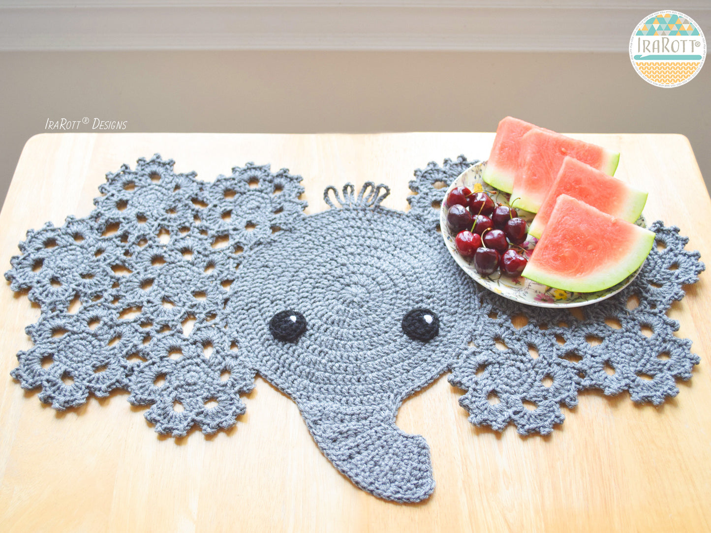 Josefina and Jeffery Elephant Placemat Crochet Pattern