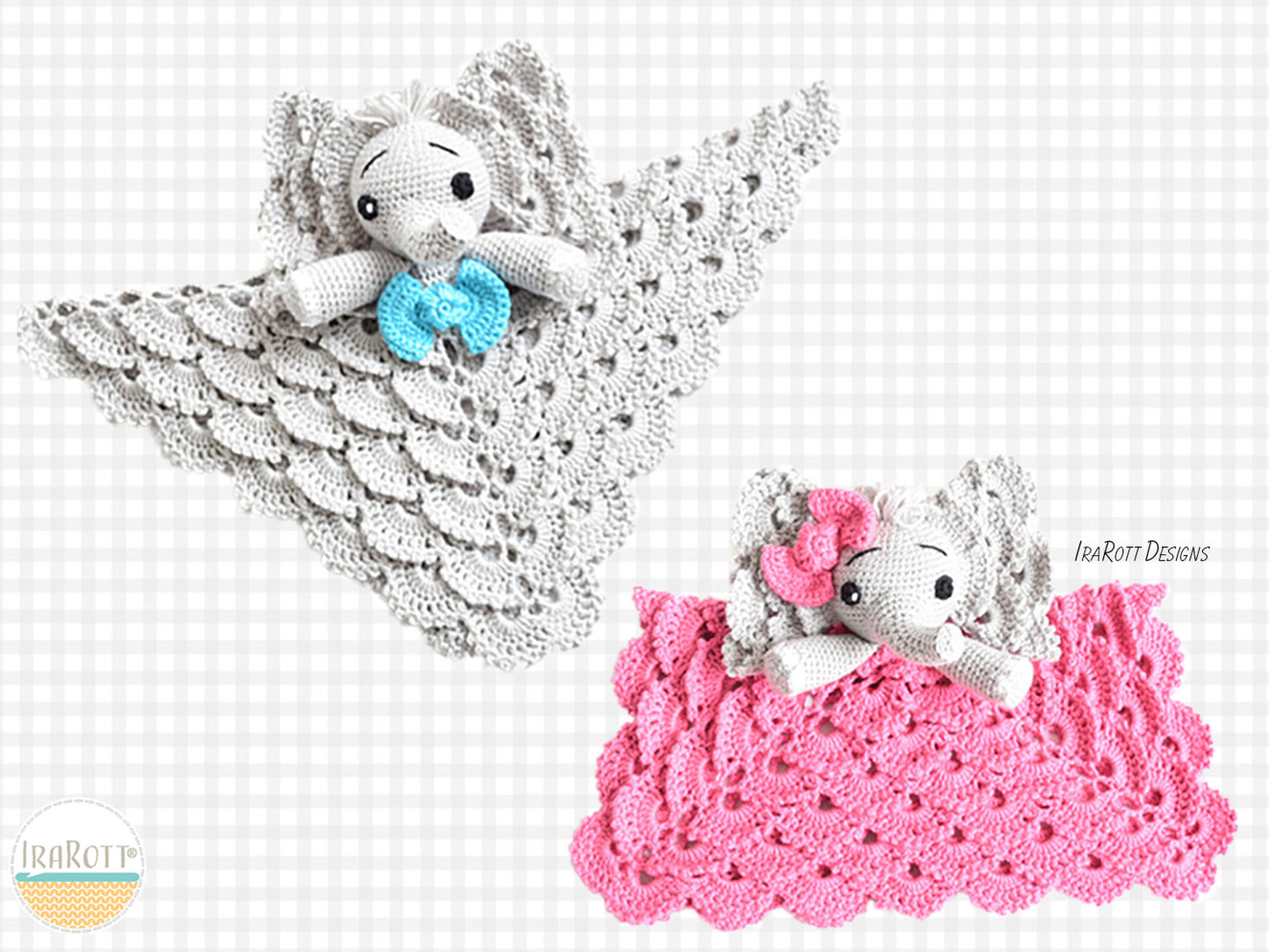 Josefina and Jeffery Elephant Lovey Crochet Pattern