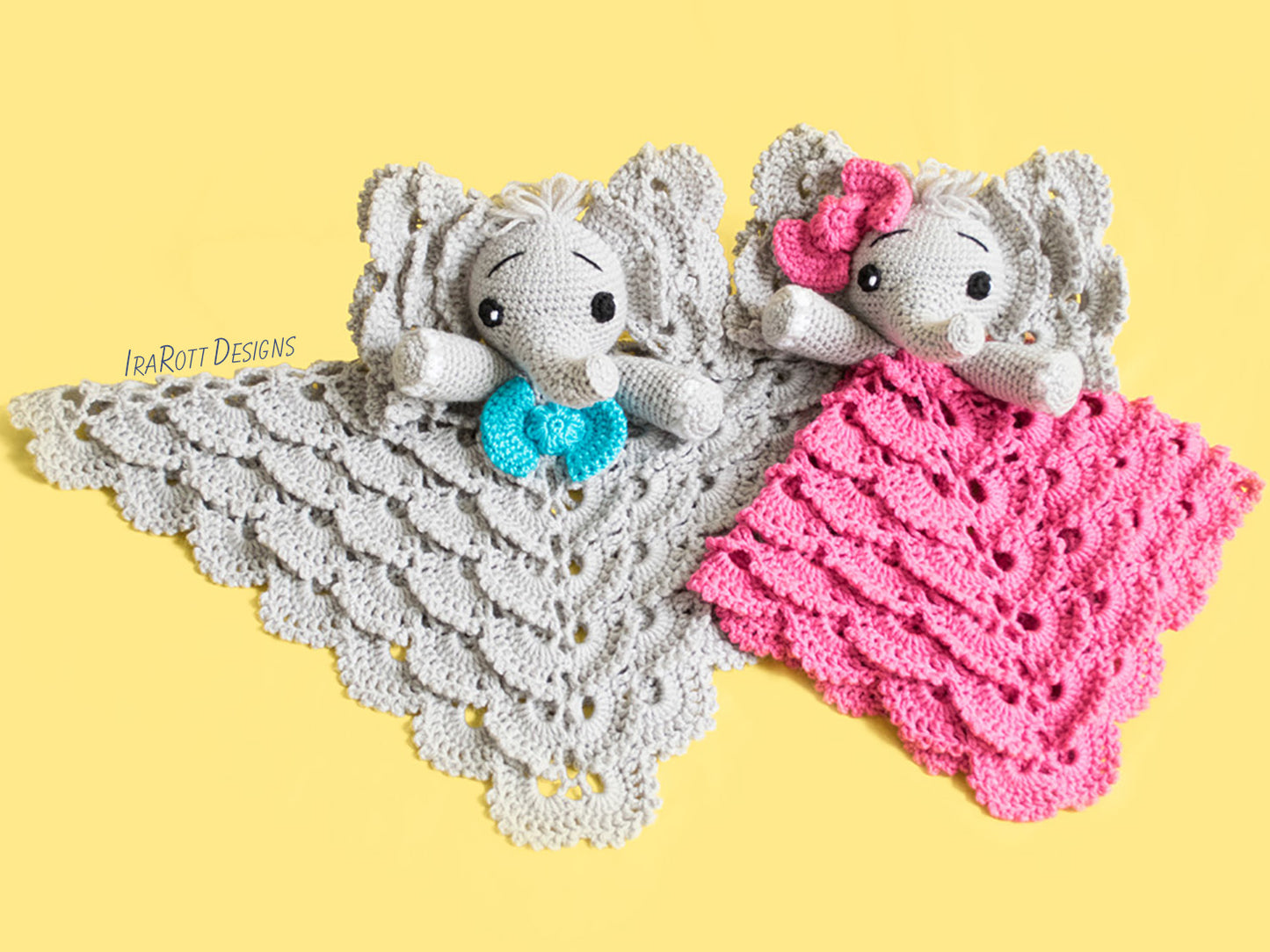 Josefina and Jeffery Elephant Lovey Crochet Pattern