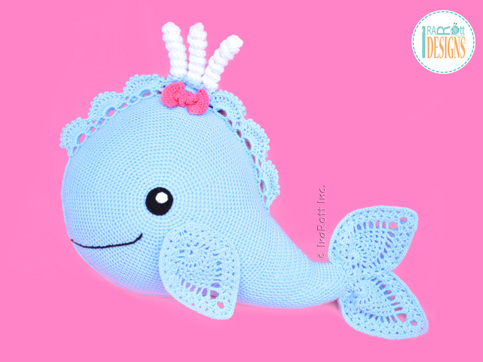 Joyce and Justin Whale Pillow Crochet Pattern